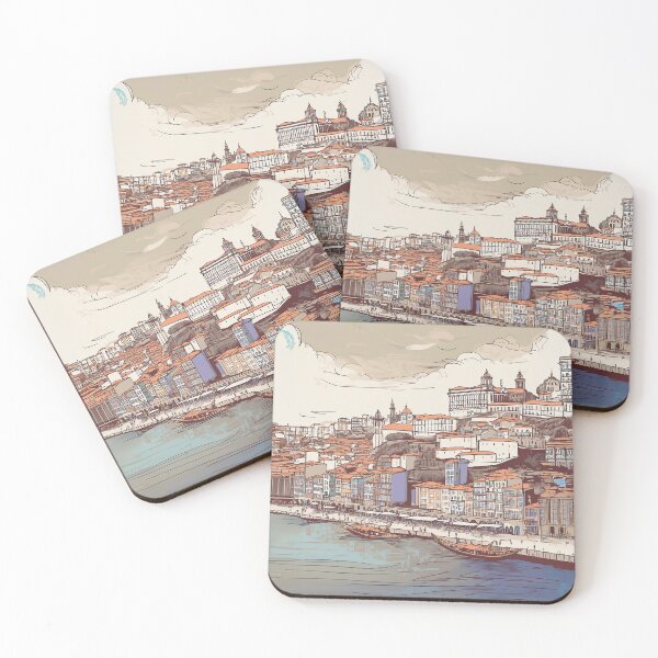 Item preview, Porto Skyline Watercolor designed and sold by kendellas.