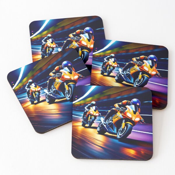 Item preview, Motorcycle Night Race Superbike V's Superbike Motorcycle Racing designed and sold by Ink Art Design.