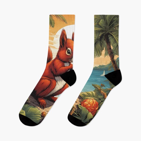 Item preview, Red Squirrel on a tropical beach drinking a cocktail designed and sold by Colin Bentham.