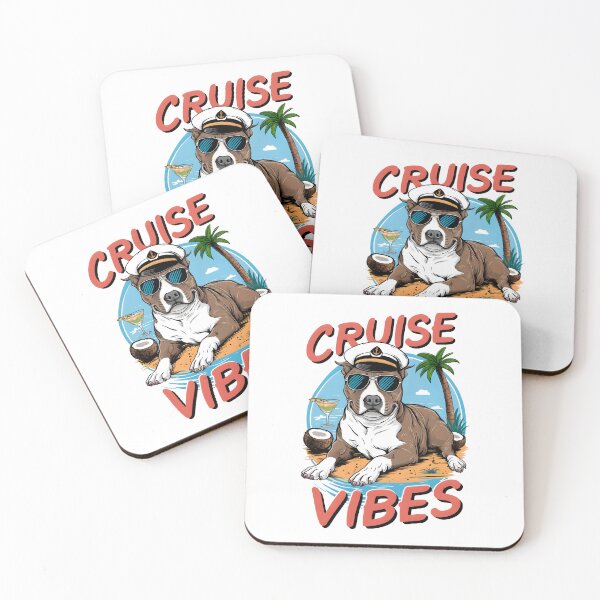 Item preview, Funny Cruise Vibes Dog Design - Captain Pitbull Beach Art - Summer Vacation Dog Lovers Shirt, Tropical Holiday Vibes Gift designed and sold by TeeVinci.