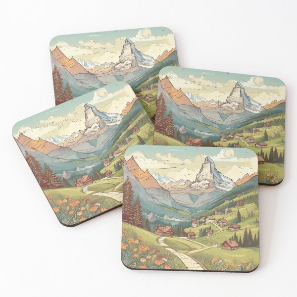 Item preview, Swiss Alps Paradise - Idyllic Mountain Village designed and sold by kendellas.