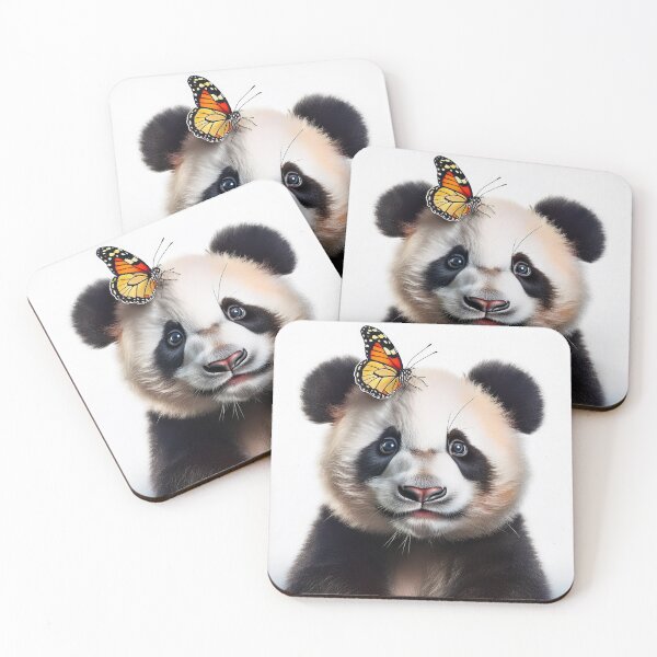 Item preview, Adorable Panda with Butterfly – Whimsical Wall Art Print designed and sold by Terradesignsbyk.