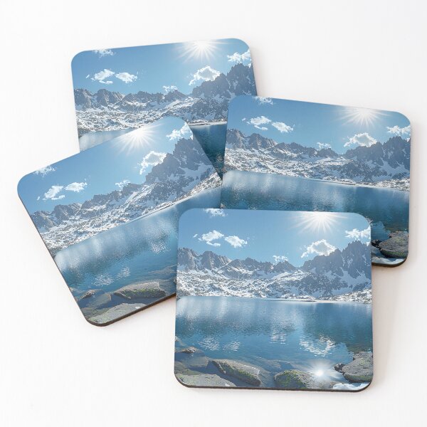 Item preview, Stunning Alpine Lake with Snowy Peaks and Clear Sky designed and sold by Artessie.