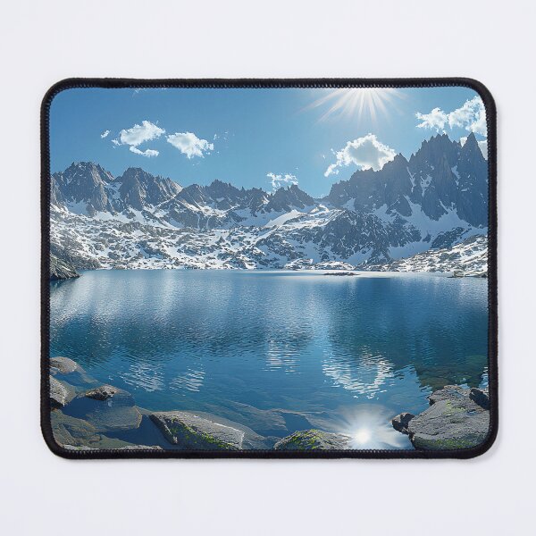 Item preview, Stunning Alpine Lake with Snowy Peaks and Clear Sky designed and sold by Artessie.