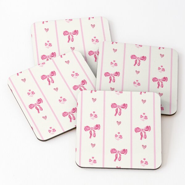Item preview, Pink Bow Vertical Stripe - preppy coquette aesthetic designed and sold by aneladesigns.