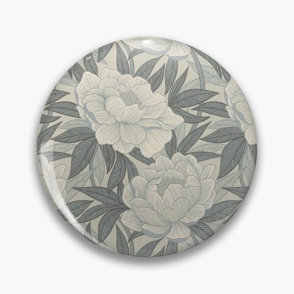 Item preview, Neutral Warm Grey and Cream Dreamy Peony Linework Floral designed and sold by micklyn.