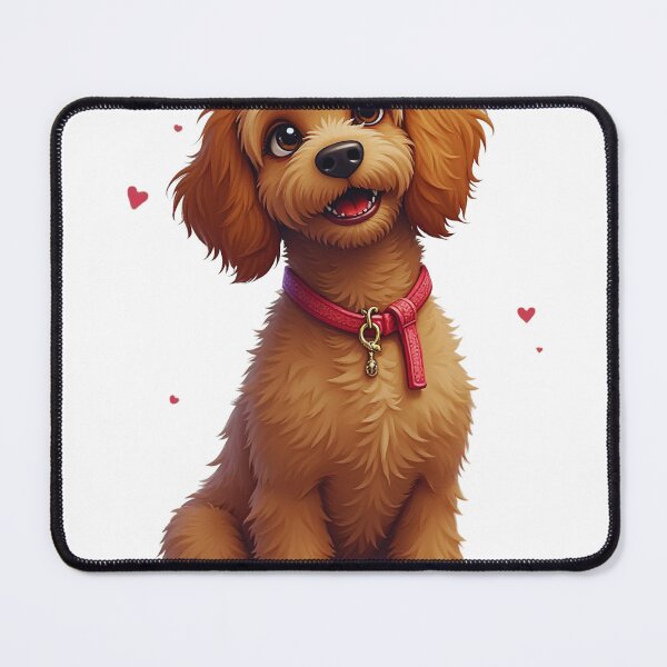 Artikelvorschau, Entzückender Cockapoo mit rosa Halsband entworfen und verkauft von Bulwshop.