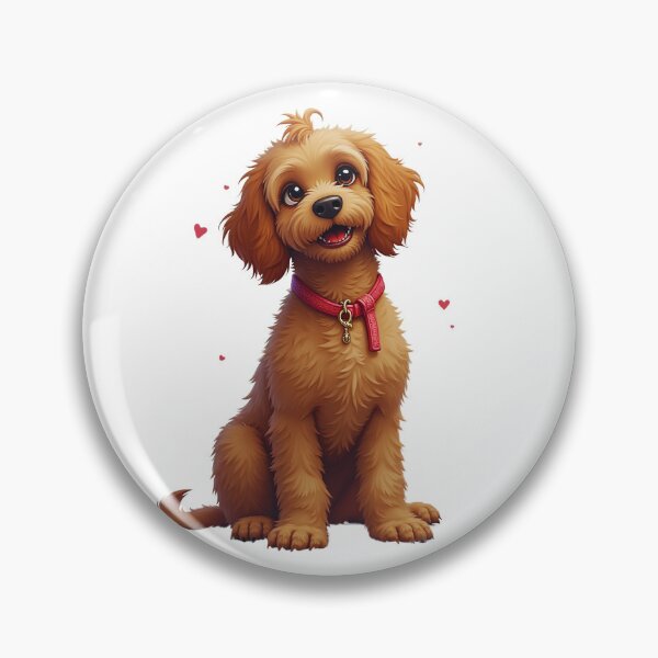 Artikelvorschau, Entzückender Cockapoo mit rosa Halsband entworfen und verkauft von Bulwshop.