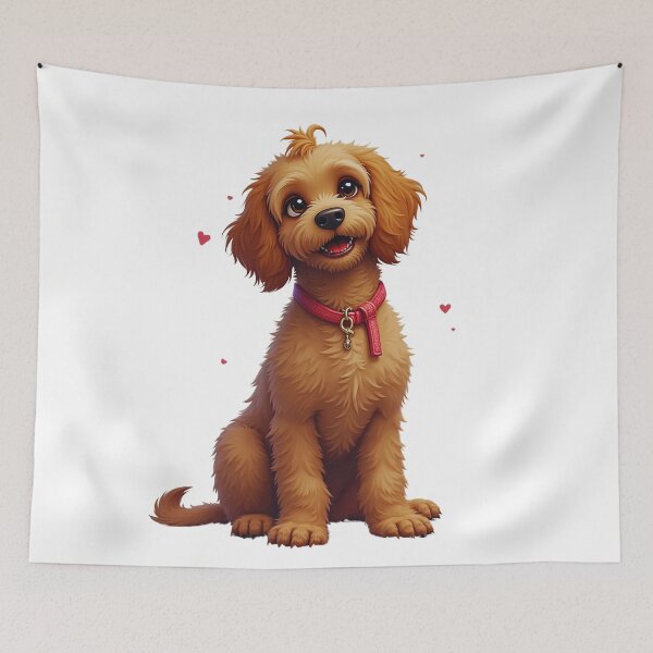 Item preview, Adorable Cockapoo with a Pink Collar designed and sold by Bulwshop.