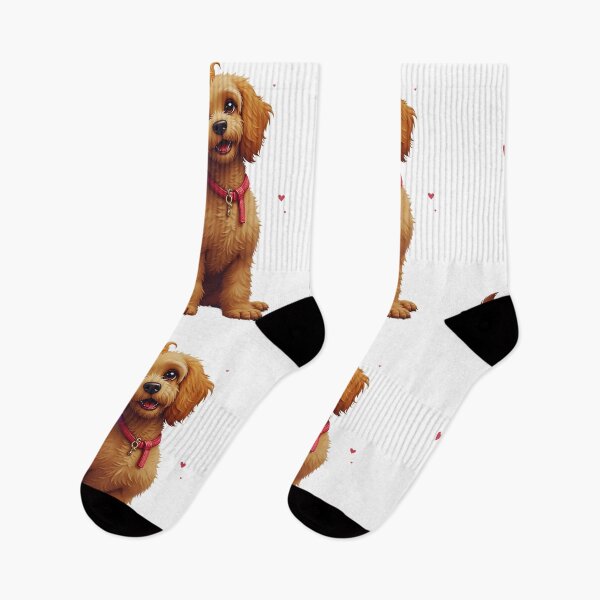 Item preview, Adorable Cockapoo with a Pink Collar designed and sold by Bulwshop.