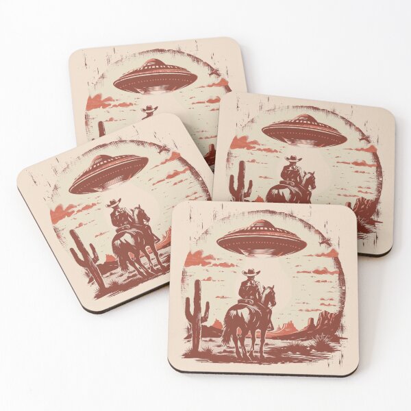 Item preview, Cowboy Meets UFO - Sci-Fi Western Design designed and sold by Aredbox.
