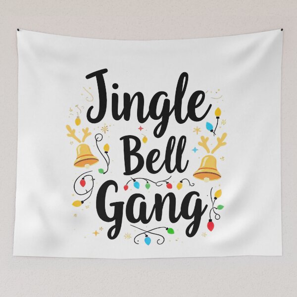 Item preview, Jingle Bell Gang: Teaming Up for Christmas Tasks with Lights and Bells - Family Friendly - Christmas Lovers - For T-Shirt, Hoodie And More - Yellow, Blue, Green, Red, Black designed and sold by MUGpro.