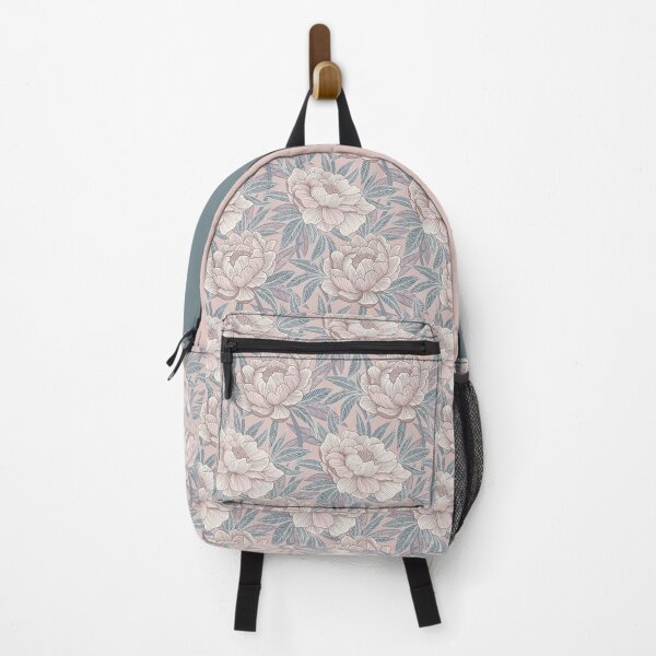 Item preview, Pale Pink Peony Floral With Soft Grey Blue and Blush designed and sold by micklyn.
