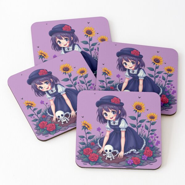 Item preview, The Cheerful girl and  Skeleton Friend designed and sold by PattaZone.