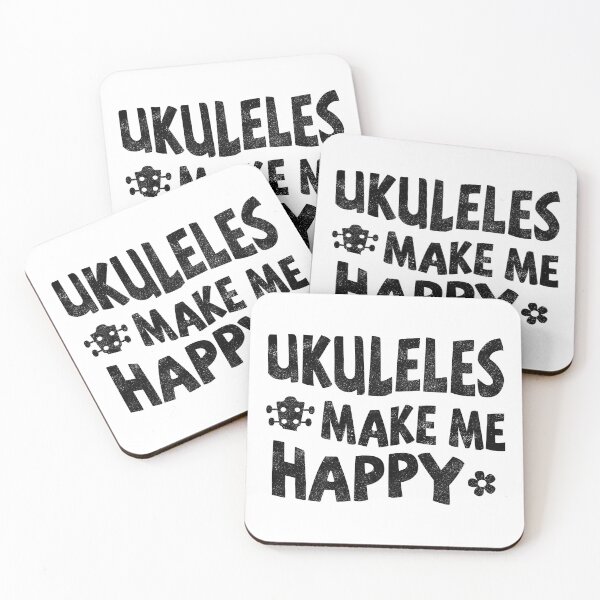Item preview, Ukuleles make me happy designed and sold by UkeverseGifts.