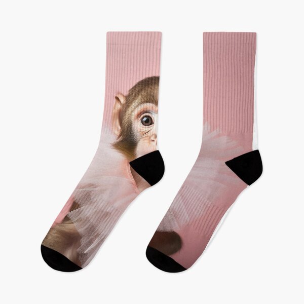 Item preview, Adorable Monkey in Pink Tutu - Playful Animal Art designed and sold by Terradesignsbyk.