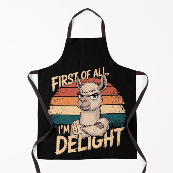 Item preview, Funny Llama Retro First of All, I’m a Delight designed and sold by Hananiah Merch.