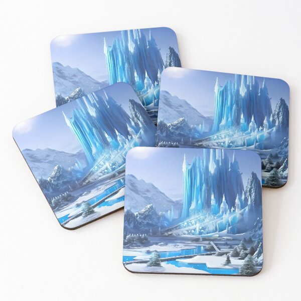Item preview, Ice Castle in Winter Wonderland – Fantasy Frozen Landscape designed and sold by Amr Siam.