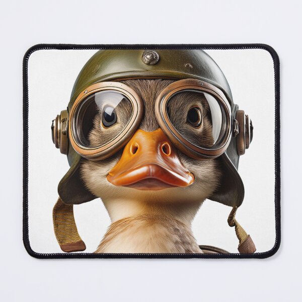 Item preview, Daring Duck with Helmet Wall Art – Unique and Playful Decor designed and sold by Terradesignsbyk.