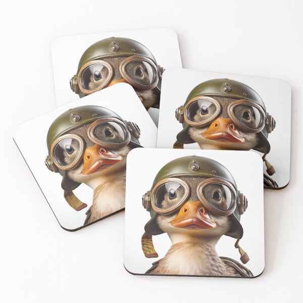 Item preview, Daring Duck with Helmet Wall Art – Unique and Playful Decor designed and sold by Terradesignsbyk.