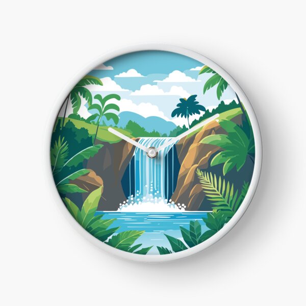 Vista previa del artículo con la obra «Cascada de la selva», diseñado y vendido por BenShirtDesign.