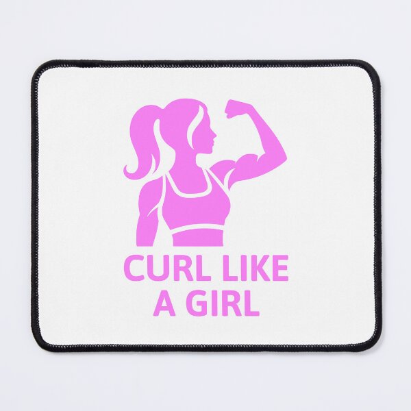 Item preview, Curl Like A Girl! Pink Gym Girl designed and sold by PMCreative.