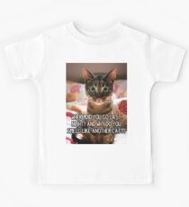 Where did you go last night and why do you smell like another cat? Kids Tee