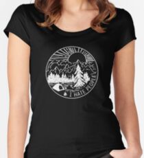 i hate people i love camping mountain alone Women's Fitted Scoop T-Shirt