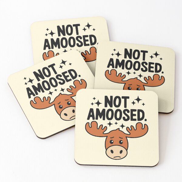 Item preview, Not Amoosed! Cute Moose Pun designed and sold by PMCreative.