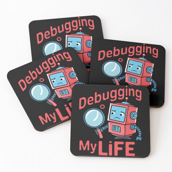 Item preview, Debugging My Life Cartoon Robot Design designed and sold by MadRealmDesigns.