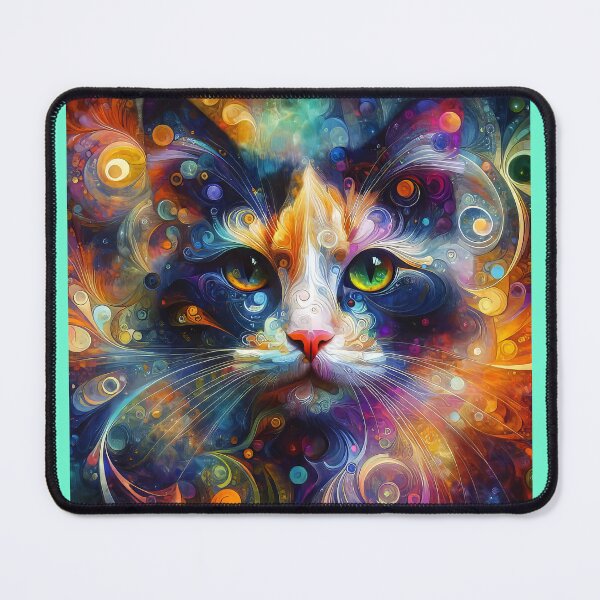 Item preview, Calico Cat Colorful Portrait, Mystical Style designed and sold by CattyCornerPOD.