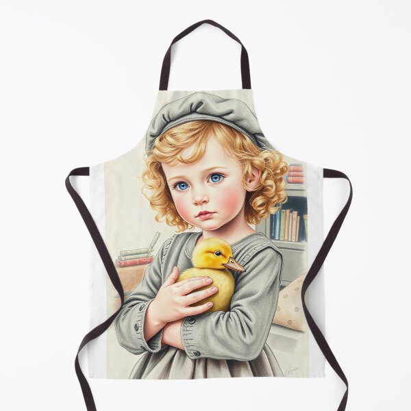Item preview, Little Girl with a Duckling: A Gentle Bond designed and sold by Mido-artister.