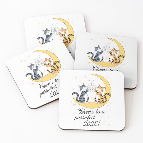 Item preview, Cheer to purr-ffect happy new year 2025 designed and sold by VividDripCo.