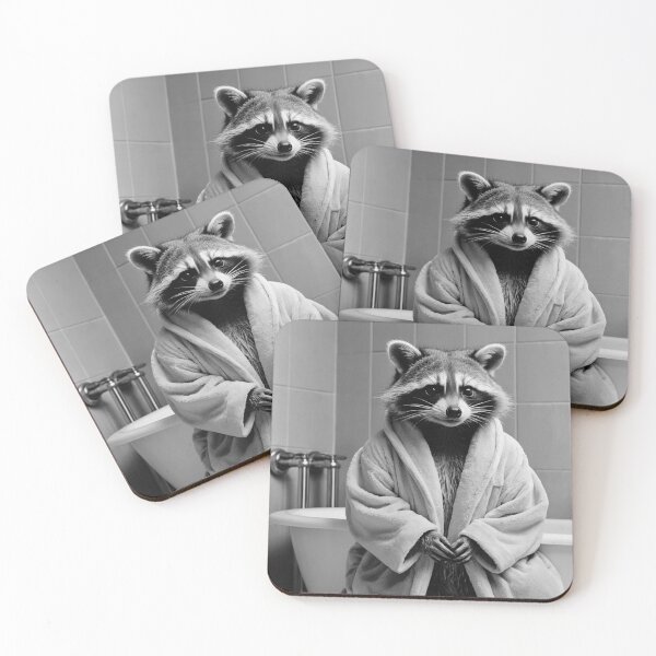 Item preview, Relaxing Raccoon in Bathrobe designed and sold by vk09.
