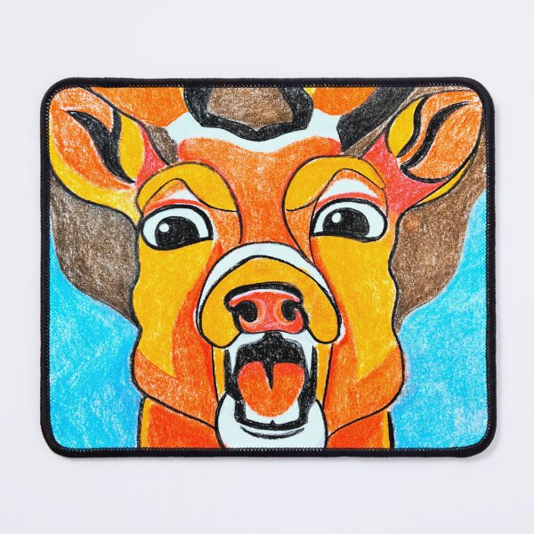 Item preview, Enraged Deer on Blue designed and sold by Pousinette.