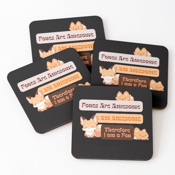 Item preview, Cute foxes - Foxes Are Awesome I am Awesome Therefore I am A Fox  designed and sold by paggorek.