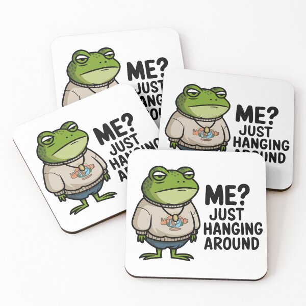 Item preview, Just Hanging Around Frog Meme designed and sold by MonkiFlipp.