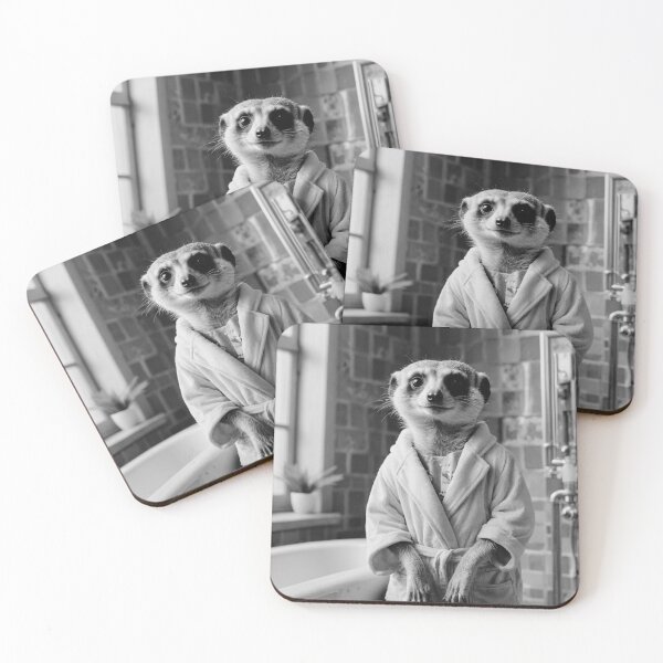 Item preview, Adorable Meerkat in Bathrobe designed and sold by vk09.