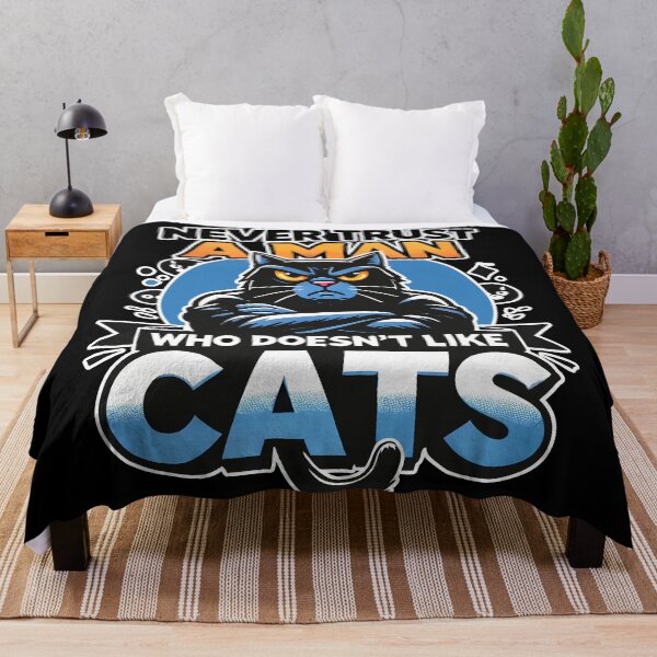 Item preview, Never Trust a Man Who Doesn’t Like Cats – Funny Cat Lover Design designed and sold by DrawHandArt.