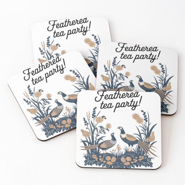 Item preview, Feathered tea party! designed and sold by bosilvercat.