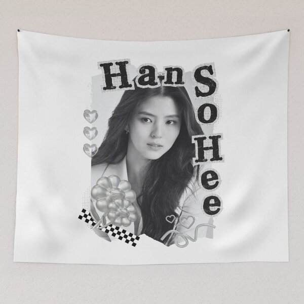 Item preview, Han So-hee Korean Actress Black and White Collage Design designed and sold by AJUNICE STUDIO.