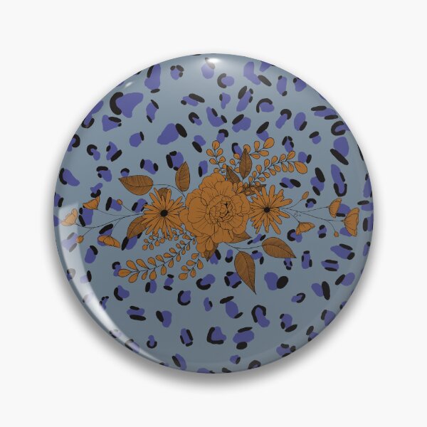 Item preview, Blue and orange leopard flowers designed and sold by Ema-R.