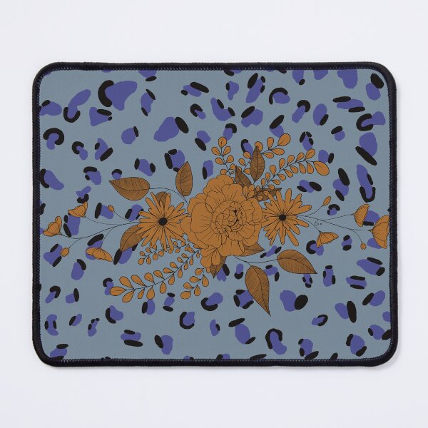 Item preview, Blue and orange leopard flowers designed and sold by Ema-R.