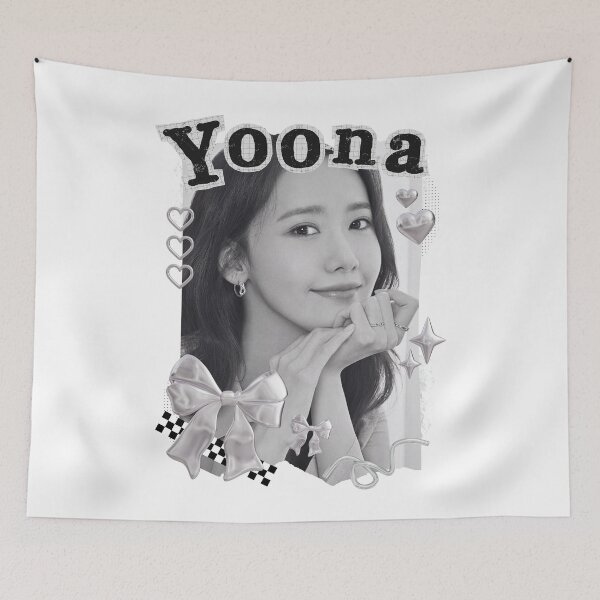 Item preview, Yoona Korean Actress Black and White Collage Design designed and sold by AJUNICE STUDIO.