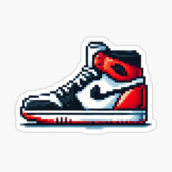 8-Bit High-Top Sneaker Sticker