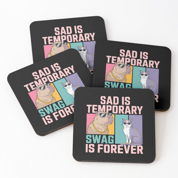 Item preview, Sad Is Temporary Swag Is Forever - It's a funny gift for anyone who appreciates humor, positivity, and a touch of style. designed and sold by ZyziowskyArt.