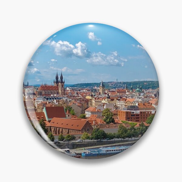 Item preview, View from Above of Prague Old Town River on a Sunny Day designed and sold by Quoppidou.