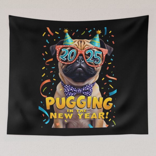 Item preview, pugging in the new year happy new year 2025 designed and sold by VividDripCo.