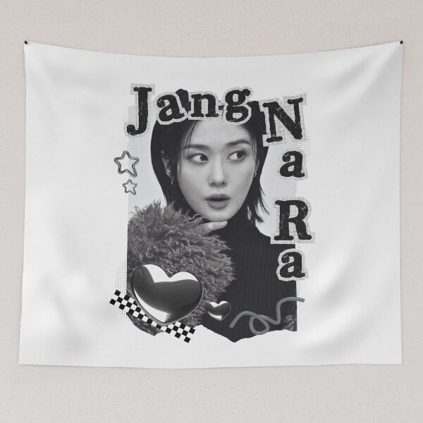 Artikelvorschau, Jang Na-ra, koreanische Schauspielerin, Schwarz-Weiß-Collage-Design entworfen und verkauft von AJUNICE STUDIO.
