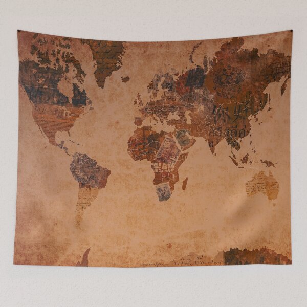 Item preview, Vintage Collage Style World Map photo remake designed and sold by Craig Kauzmann.